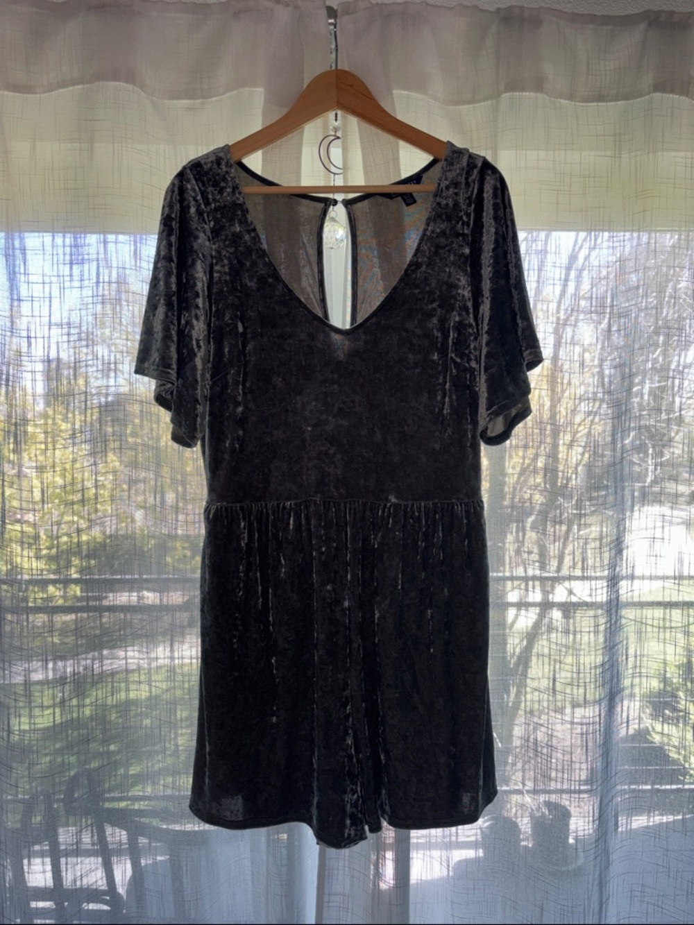American Eagle Velvet Romper
